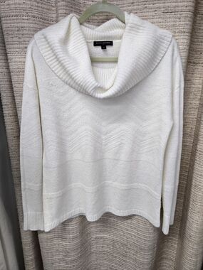 Banana Republic Women's Ivory Cowl Neck Sweater